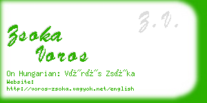 zsoka voros business card